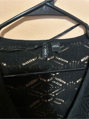 Only Black  Crochet Top
